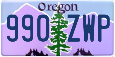 OR license plate 990ZWP