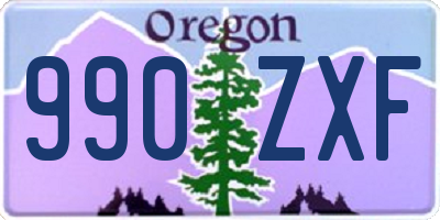 OR license plate 990ZXF