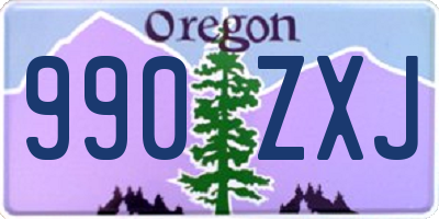 OR license plate 990ZXJ