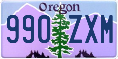 OR license plate 990ZXM