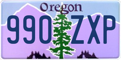 OR license plate 990ZXP