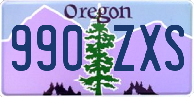 OR license plate 990ZXS