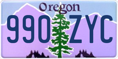 OR license plate 990ZYC