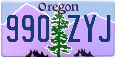 OR license plate 990ZYJ