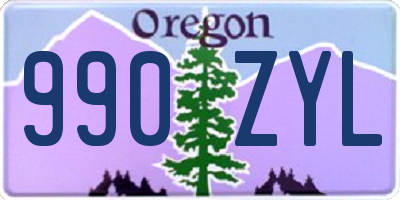 OR license plate 990ZYL