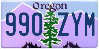 OR license plate 990ZYM