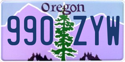 OR license plate 990ZYW