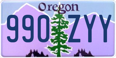 OR license plate 990ZYY