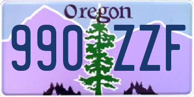 OR license plate 990ZZF