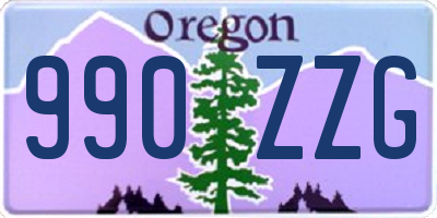 OR license plate 990ZZG