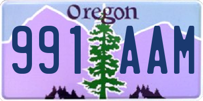 OR license plate 991AAM