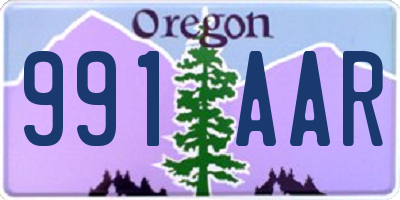 OR license plate 991AAR