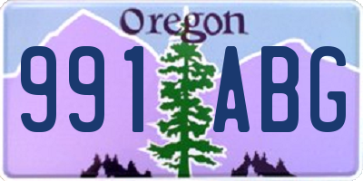 OR license plate 991ABG