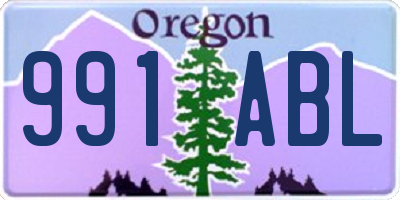 OR license plate 991ABL