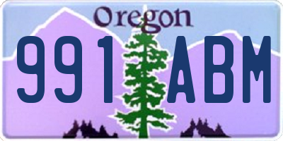 OR license plate 991ABM