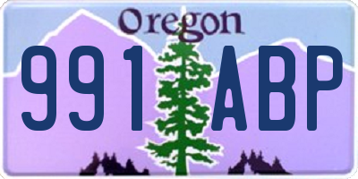 OR license plate 991ABP