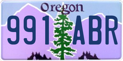 OR license plate 991ABR