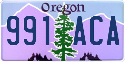 OR license plate 991ACA