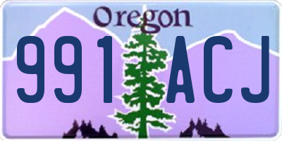 OR license plate 991ACJ