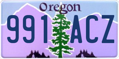 OR license plate 991ACZ