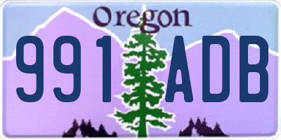 OR license plate 991ADB