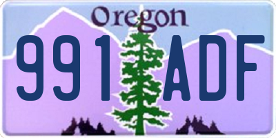 OR license plate 991ADF