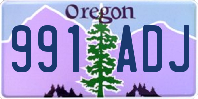 OR license plate 991ADJ