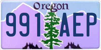 OR license plate 991AEP