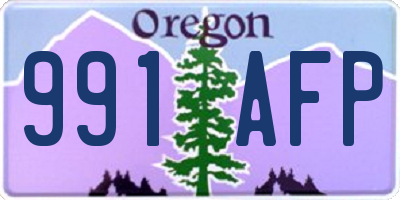 OR license plate 991AFP