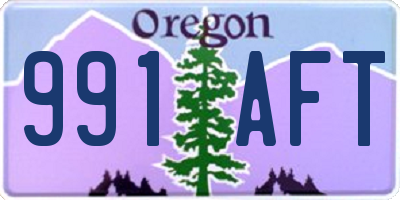 OR license plate 991AFT