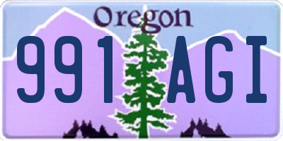 OR license plate 991AGI