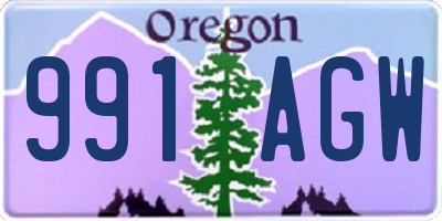 OR license plate 991AGW