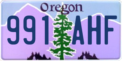 OR license plate 991AHF
