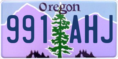 OR license plate 991AHJ