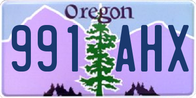 OR license plate 991AHX