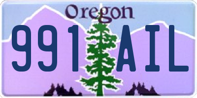 OR license plate 991AIL