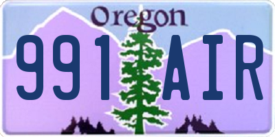 OR license plate 991AIR