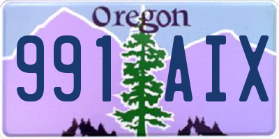 OR license plate 991AIX