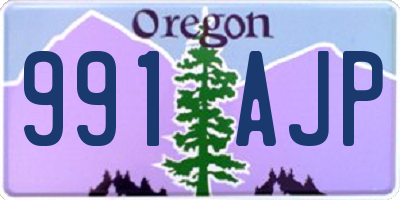 OR license plate 991AJP