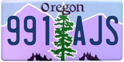OR license plate 991AJS