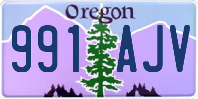 OR license plate 991AJV