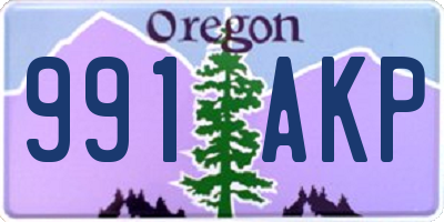 OR license plate 991AKP