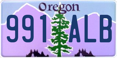 OR license plate 991ALB