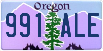 OR license plate 991ALE