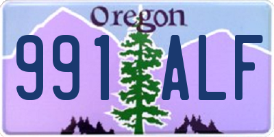 OR license plate 991ALF