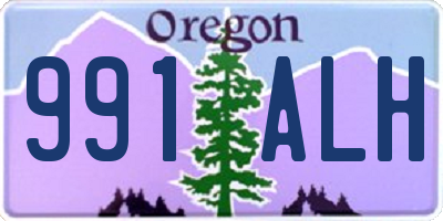 OR license plate 991ALH