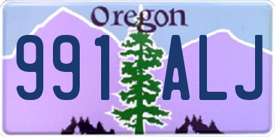 OR license plate 991ALJ