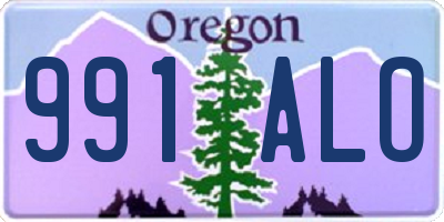 OR license plate 991ALO