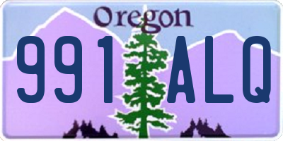 OR license plate 991ALQ