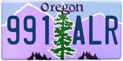 OR license plate 991ALR